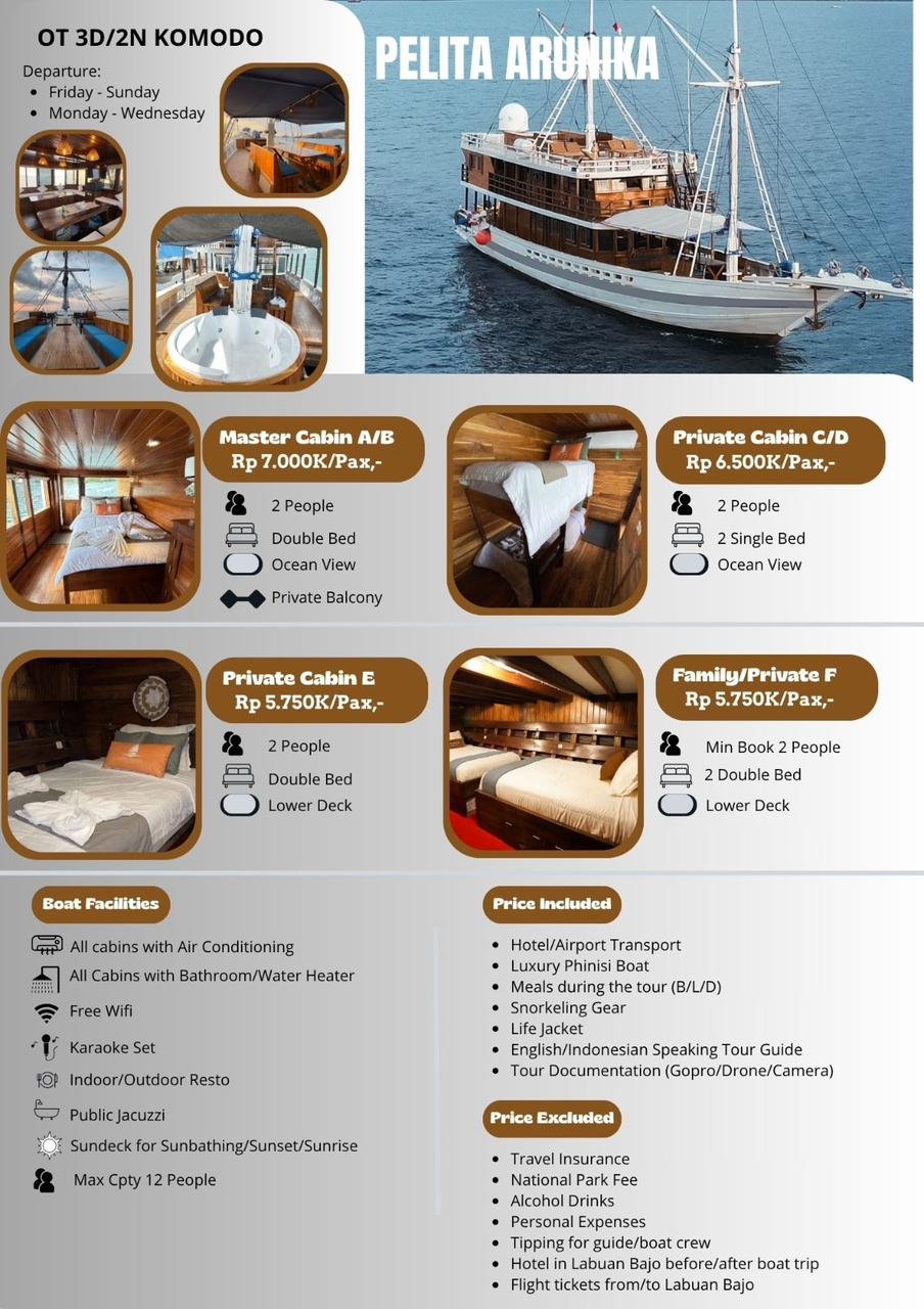 flayer open trip 3d/2n komodo island tour