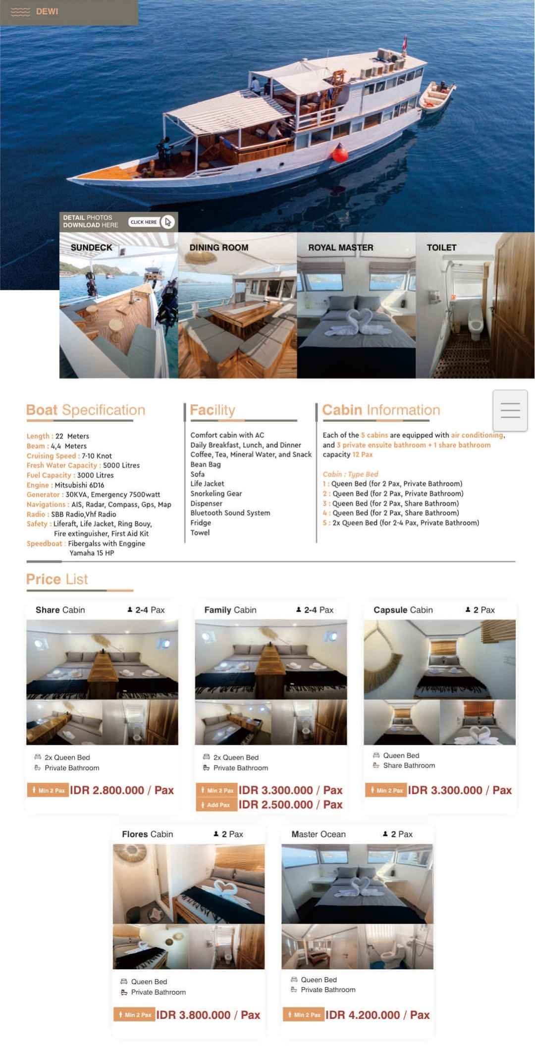 flayer open trip 3d/2n komodo island tour