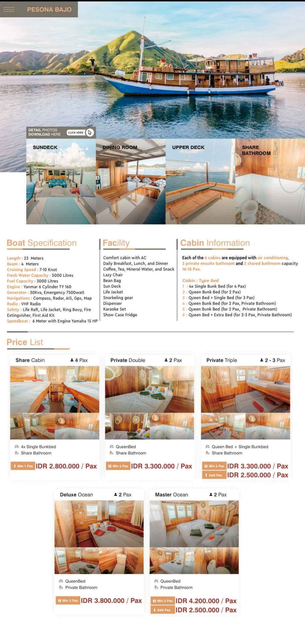 flayer open trip 3d/2n komodo island tour