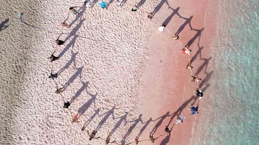 Pink island